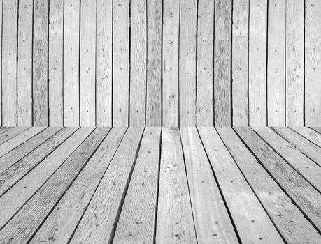 Wood background, black and white.