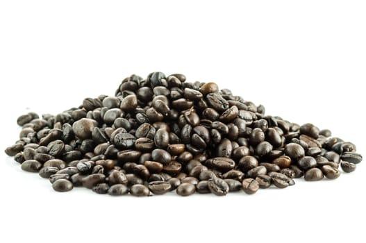 coffee beans isolated on white background.