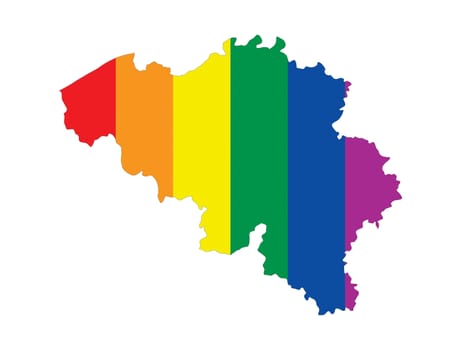 belgium country gay pride flag map shape 