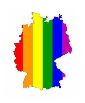 germany country gay pride flag map shape 