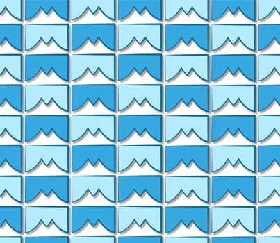 abstract background or textile blue tile pattern mountain peaks