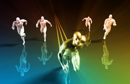 Sports Technology Abstract Concept Background as Art