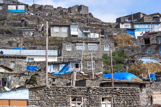 Village of Xinaliq, Azerbaijan in Great Caucasus Mountains, located 2350 meters above the sea level.