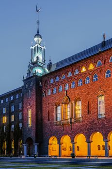 Stockholm City Hall (Stadshuset) on the eastern tip of Kungsholmen, seat of the Municipal Council, venue of the Nobel Prize banquet, one of Stockholm's major attractions.