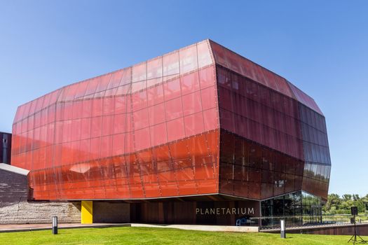 Planetarium (Heavens Of Copernicus)  at the Copernicus Science Centre in Warsaw, equipped with a spherical screen that allows to see amazing films in both 2D and 3D technology.