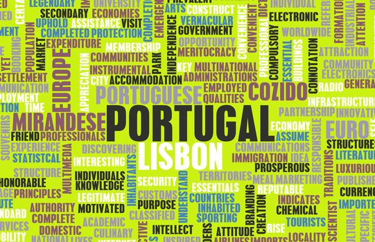Portugal as a Country Abstract Art Concept