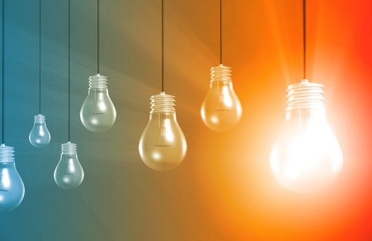 Creative Innovation and Glowing Concept as a Art