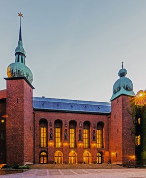 Stockholm City Hall (Stadshuset) on the eastern tip of Kungsholmen, seat of the Municipal Council, venue of the Nobel Prize banquet, one of Stockholm's major attractions.