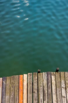 Wooden pier on a lake