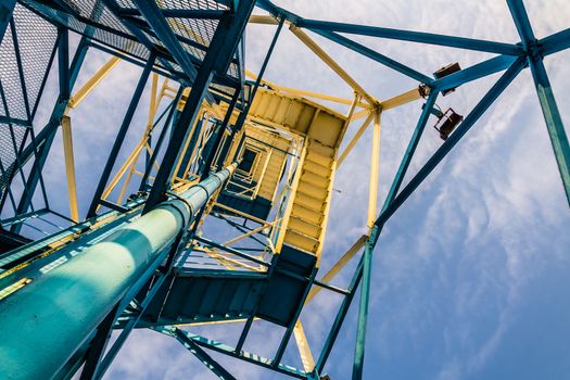 Parachute tower in Katowice, Silesia region, Poland. Built in 1937, 35 meters high, well known for its defense during WWII by Polish scouts against German invaders.