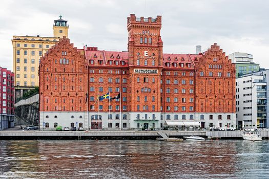 Elite Hotel Marina Tower in Stockholm located in a historical mill on the waterfront. The hotel offers 186 furnished hotel rooms, a restaurant and spa facility.