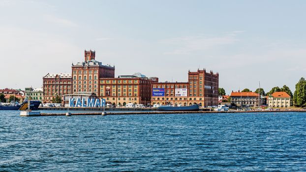 Kalmar viewed out of the boat. City is situated by the Baltic Sea with around 36k inhabitants, the seat of Kalmar Municipality and the capital of Kalmar County.