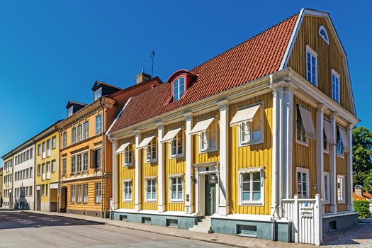 Small residential houses in Kalmar, city situated by the Baltic Sea with around 36k inhabitants, the seat of Kalmar Municipality and the capital of Kalmar County.