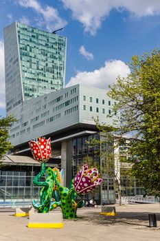 Remarkable building of Lille Europe railway station on May 05, 2013 in Lille. Station is mostly used to handle high-speed Eurostar and TGV trains although local traffic is also served.