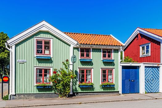 Small residential houses in Kalmar, city situated by the Baltic Sea with around 36k inhabitants, the seat of Kalmar Municipality and the capital of Kalmar County.