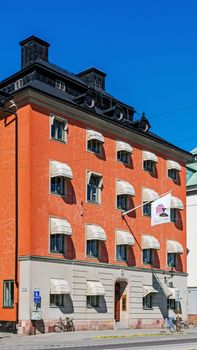 Pauliska Huset, ancient tenement at Skeppsbron 26 in Gamla stan (The Old Town), major city attraction. The house was designed by Nicodemus Tessin  and built in the 1680s.