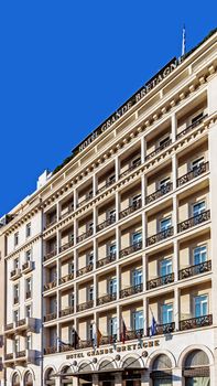 The Hotel Grande Bretagne in Athens built in 1842, the most luxurious in Greece, located next to the Syntagma Square, part of  The Luxury Collection chain by Starwood company.