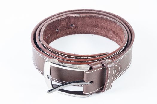 leather belt isolate on white background