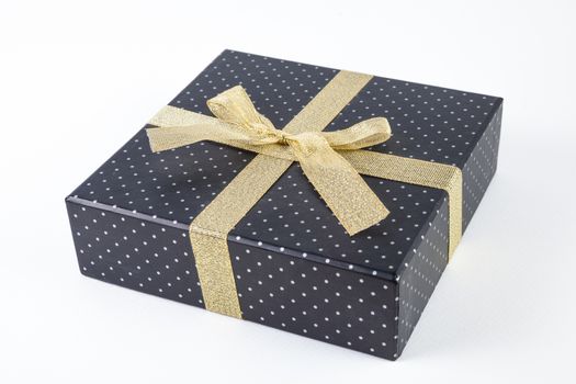 Blue gift box on white background