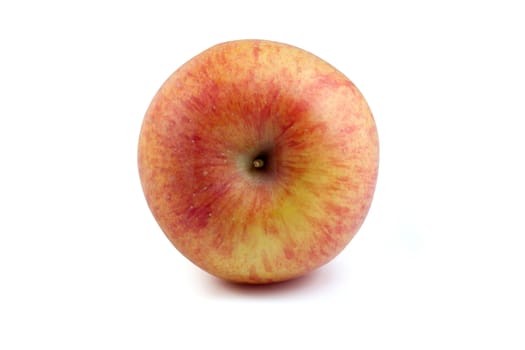 Red yellow apple isolate white background