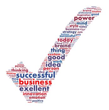 Successful business illustration word cloud concept