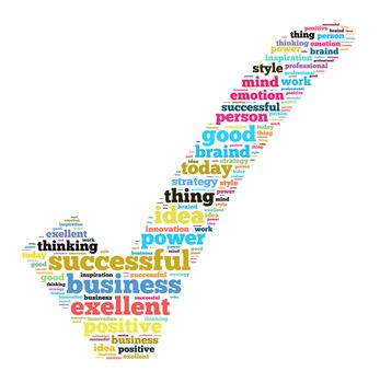 Successful business illustration word cloud concept