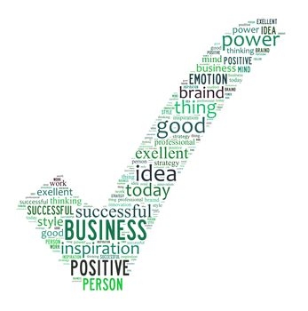 Successful business illustration word cloud concept