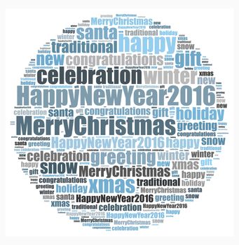 Happy new year illustration word cloud concept