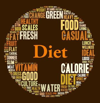 Diet illustration word cloud concept