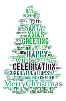 Happy new year illustration word cloud concept