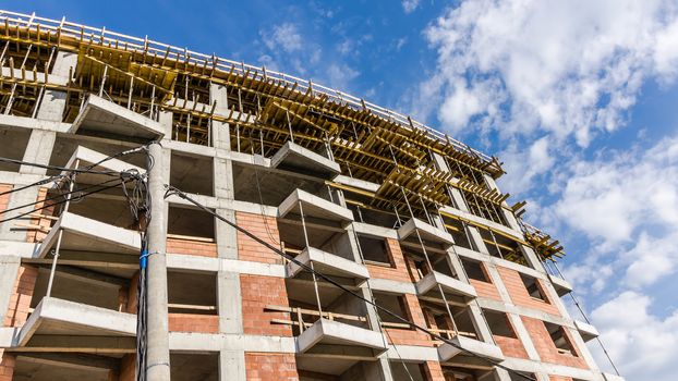 Residential building under construction.