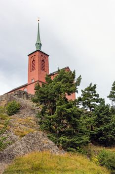 Nynashamn Church, designed by Professor Lars Israel Wahlman, completed in 1930. The church’s characteristic profile is an excellent navigation mark for sailors.