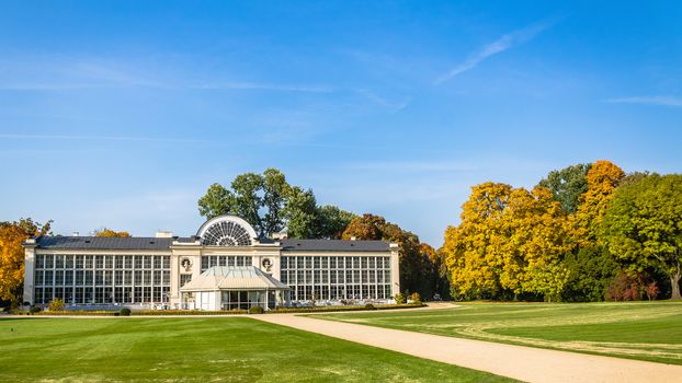 The New Orangery in the Lazienki Park (Royal Baths) in Warsaw, Poland