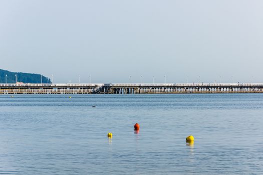 The wooden pier in  Sopot, Poland. Built in 1827, at  511m remains the longest wooden pier in Europe.