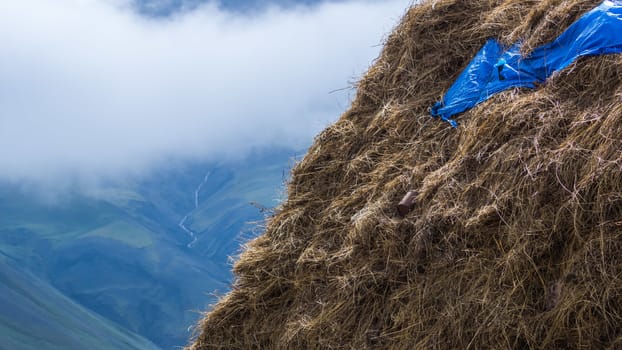 The haystack in the village of Xinaliq in Azerbaijan
