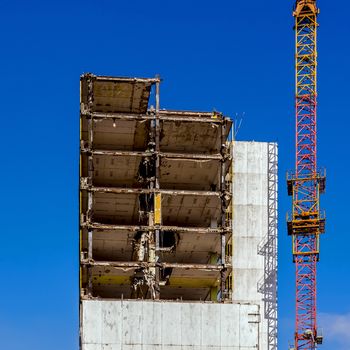 Building under demolition