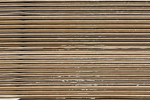 Stack of corrugated cardboard in a large pile