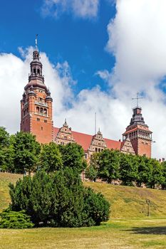 Seat of voivodship authorities in Szczecin at The Chrobry Embankment (Waly Chrobrego), complex of terraces and edifices built in the beginning of 20th century.