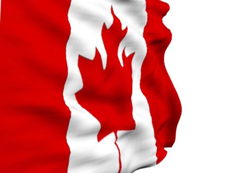 Image of a waving flag of Canada