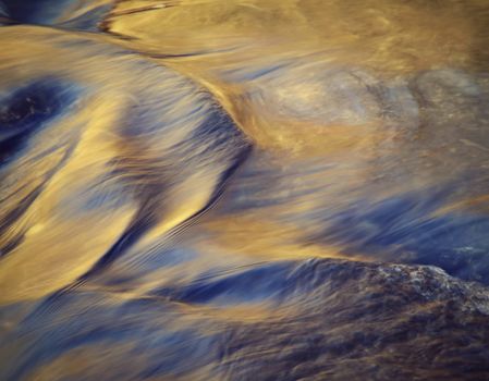 abstract background blurred autumn water level of the river