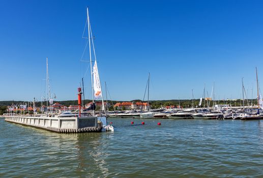 Scenes from the Sopot Marina. Place can accommodate 103 yachts in total, including 40 berths for larger boats with a length of 10-14 m and 63 for boats up to 10 m.