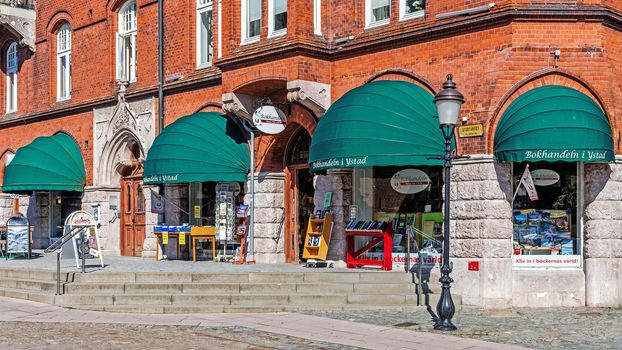 Bookstore in the Main Square (Stortorget). In the Henning Mankell's novels the place is often visited by the fictitious hero, inspector Kurt Wallander.
