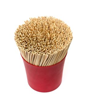 Kitchen Utensils, Pile of Bamboo Sticks or Wooden Skewers Used to Hold Pieces of Food Together.