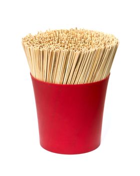 Kitchen Utensils, Pile of Bamboo Sticks or Wooden Skewers Used to Hold Pieces of Food Together.
