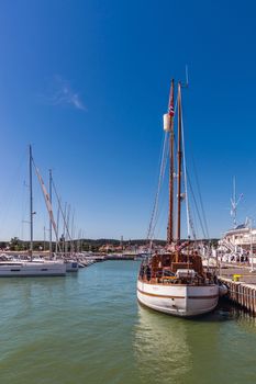 Scenes from the Sopot Marina. Place can accommodate 103 yachts in total, including 40 berths for larger boats with a length of 10-14 m and 63 for boats up to 10 m.