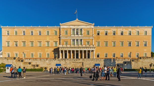 The Presidential Mansion in Athens, the official residence of the President of the Hellenic Republic. Designed by Ernst Ziller, built in a neoclassical style in the years 1891-1897.