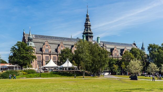 The Nordic Museum on Djurgarden Island in Stockholm dedicated for the cultural history and ethnography of Sweden. The museum was founded in the late 19th century by Artur Hazelius.