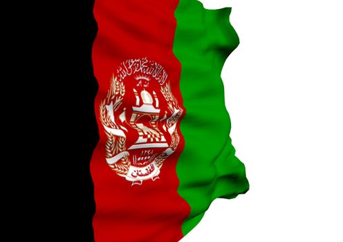 Image of a waving flag of Afghanistan