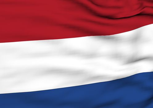 Image of a waving flag of Netherlands