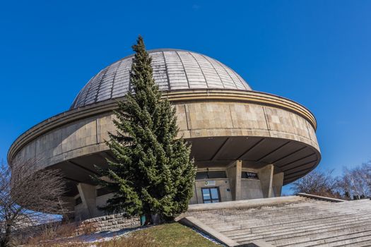 Silesian Planetarium and the Astronomical Observatory on March 23, 2013. The largest and the oldest Polish planetarium formed in 1955 to commemorate Nicolaus Copernicus.